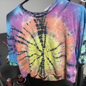 Tie dye cropped t
